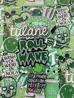 Tulane Green Graphic Campus Collage Print